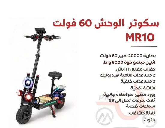 صورة سكوتر الوحش MR10 المطور 60 فولت اثنين دينمو